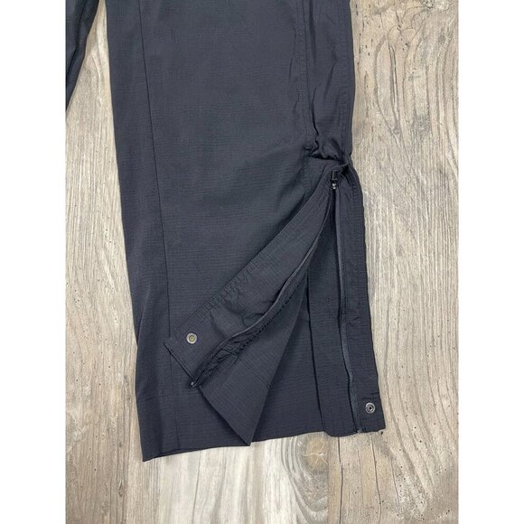 Athleta Trekkie High Rise Parachute Pants Size 4 Black Zip Ankle Elastic Waist - Picture 4 of 12